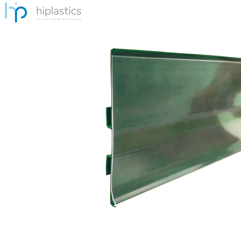 Hiplastics DBK65 Porte-étiquette vert pour étagères de supermarché Display缩略图